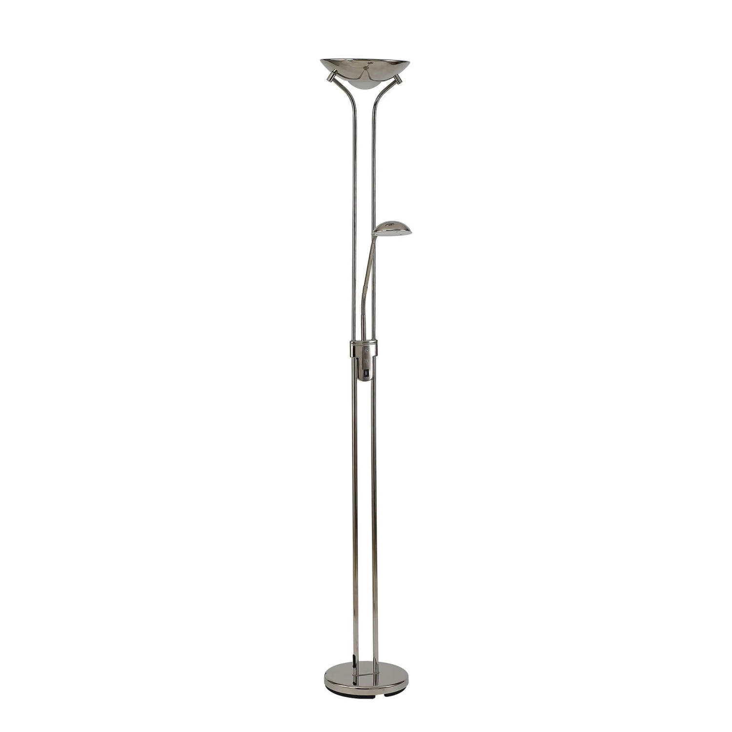 Brazier Polished Nickel USB 2 Light Uplighter Floor Lamp 2 Brazier Polished Nickel USB 2 Light Uplighter Floor Lamp - Image 2