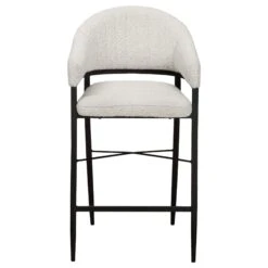 Rosita Cream Boucle Fabric Counter Bar Stool