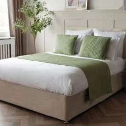 Belledorm Crompton Sage Quilted Bed Runner