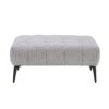 Montreal Large Light Grey Fabric Footstool