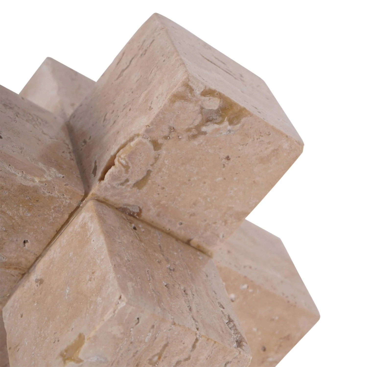Catania Travertine Cross Sculpture 4 Catania Travertine Cross Sculpture - Image 4