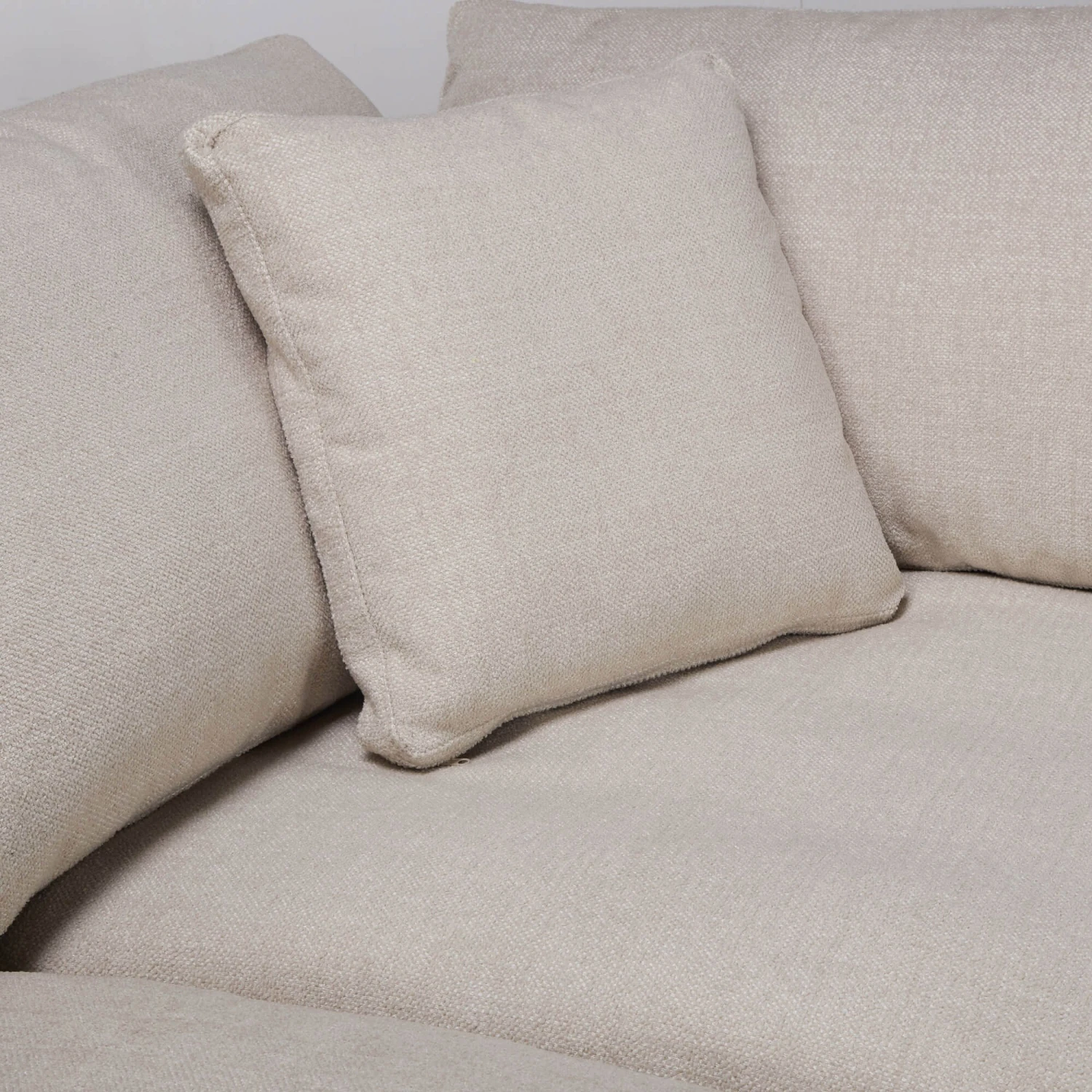 Glass House Elara Beige Fabric Corner Sofa 4 Glass House Elara Beige Fabric Corner Sofa - Image 4