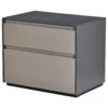 Kassia Matte Graphite And Grey Nightstand