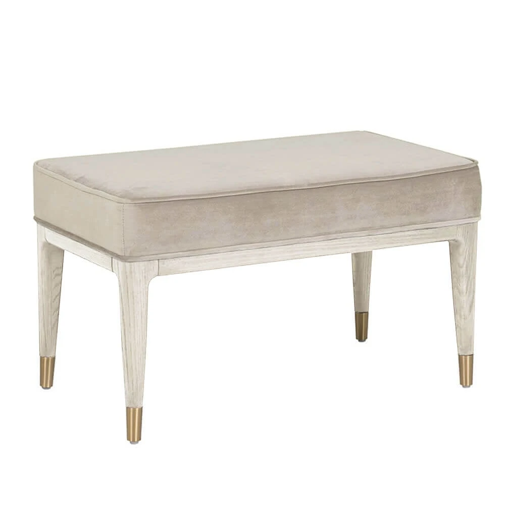 Davina Stone Dressing Stool With Gold Feet 1 Davina Stone Dressing Stool With Gold Feet