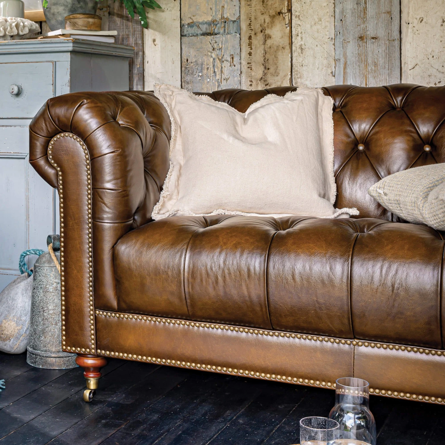 Balmoral Vintage Tabac Leather 3.5 Seater Sofa 7 Balmoral Vintage Tabac Leather 3.5 Seater Sofa - Image 7