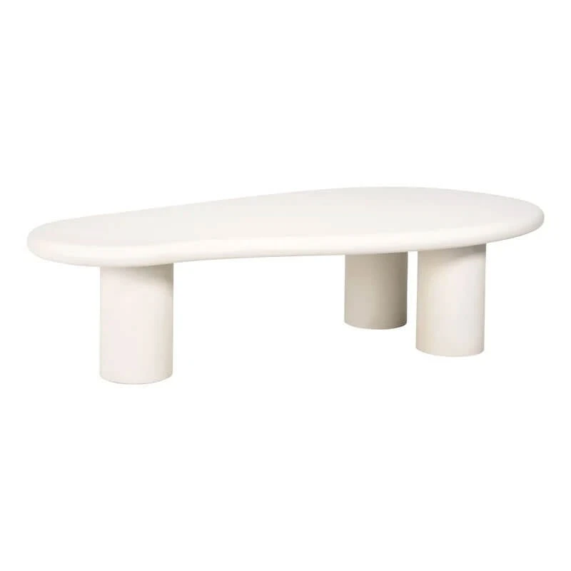 Basilia White Long Curved Coffee Table 2 Basilia White Long Curved Coffee Table - Image 2