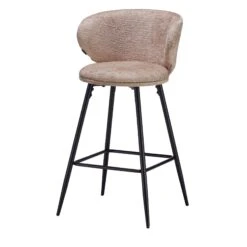 Richmond Interiors Mimi Desert Fabric Bar Stool