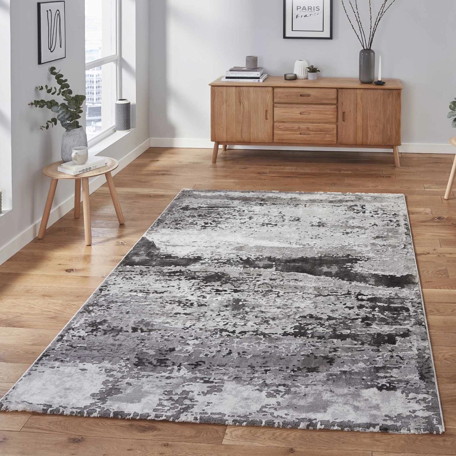 Craft Grey Abstract 160cm X 220cm Rug 1 Craft Grey Abstract 160cm X 220cm Rug