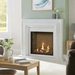 Gazco Riva2 750HL Edge CF Gas Fire With Ledgestone Lining