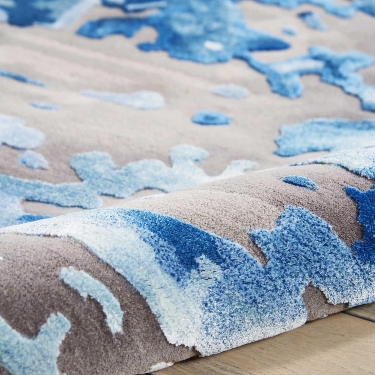 Prismatic Blue Grey 419 X 297cm Wool Rug 3 Prismatic Blue Grey 419 X 297cm Wool Rug - Image 3