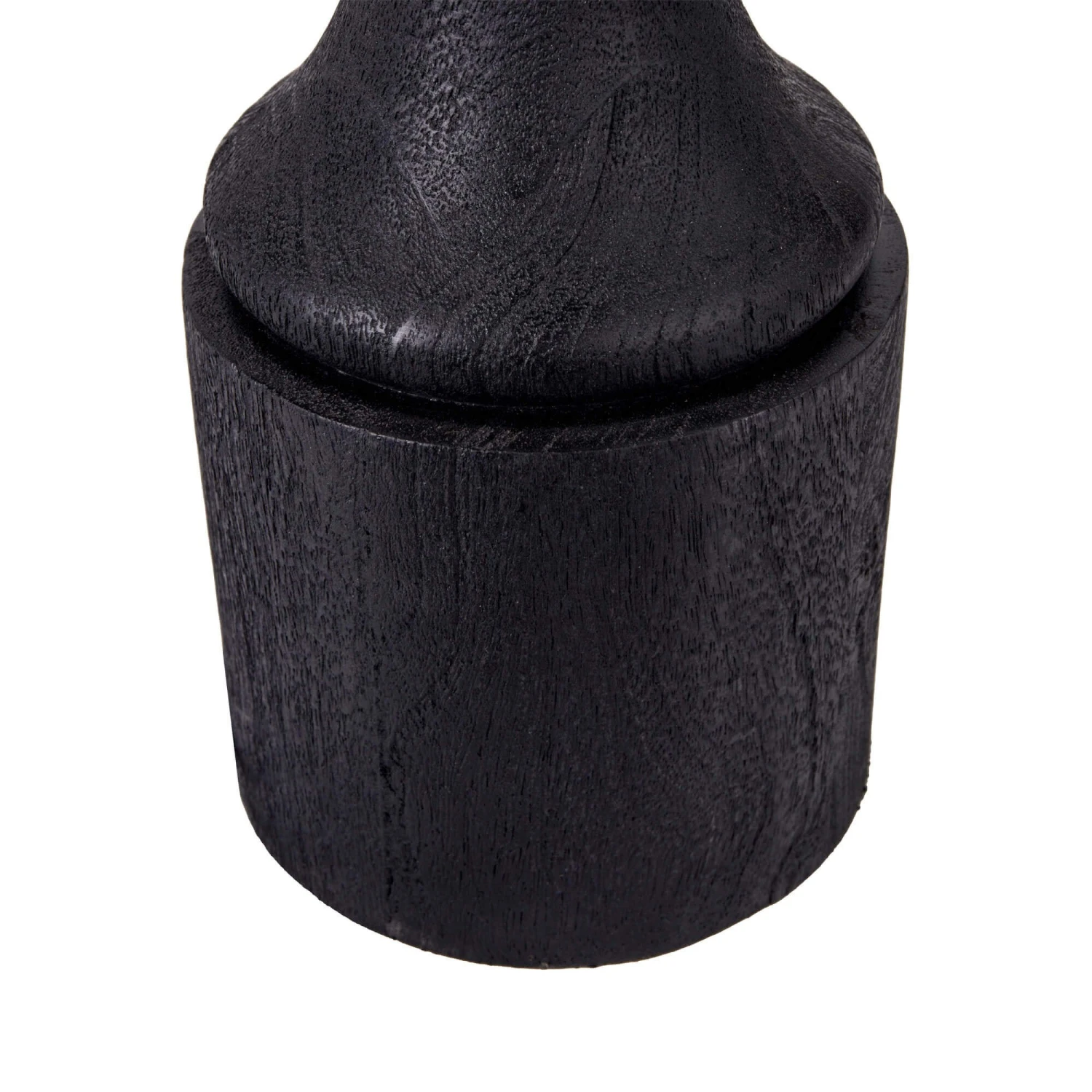 Black Wood Tall Neck Table Lamp Base 5 Black Wood Tall Neck Table Lamp Base - Image 5