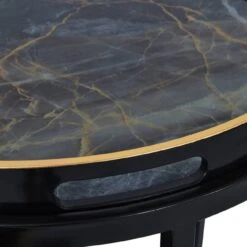 Vesuvius Nest Of 2 Black & Gold Marble Effect Side Tables 5 Vesuvius Nest Of 2 Black & Gold Marble Effect Side Tables -Housing Units Furniture Store 64eddb9b3b035a4319fce83cd43652e0
