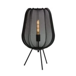 Plumeria Black Tripod Mesh Table Lamp -Housing Units Furniture Store 65ecbb9399792a894f24b7a37a9969ac