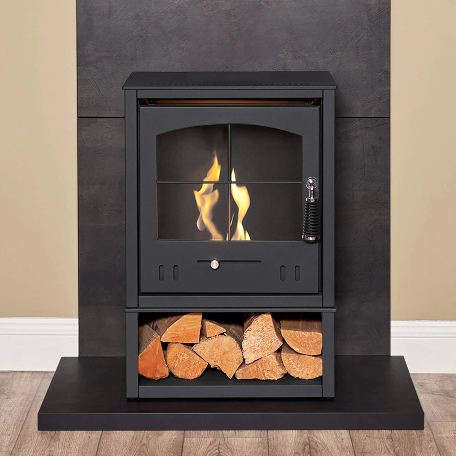 OKO S2 Bioethanol Stove With Log Store 2 OKO S2 Bioethanol Stove With Log Store - Image 2