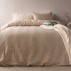 Belledorm Waffle Stripe Latte Single Duvet Set 5 Belledorm Waffle Stripe Latte Single Duvet Set -Housing Units Furniture Store 6829fbb470c57245d0b82530c2d8273a