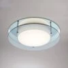Button Smoke & Mirror LED Flush Ceiling Light