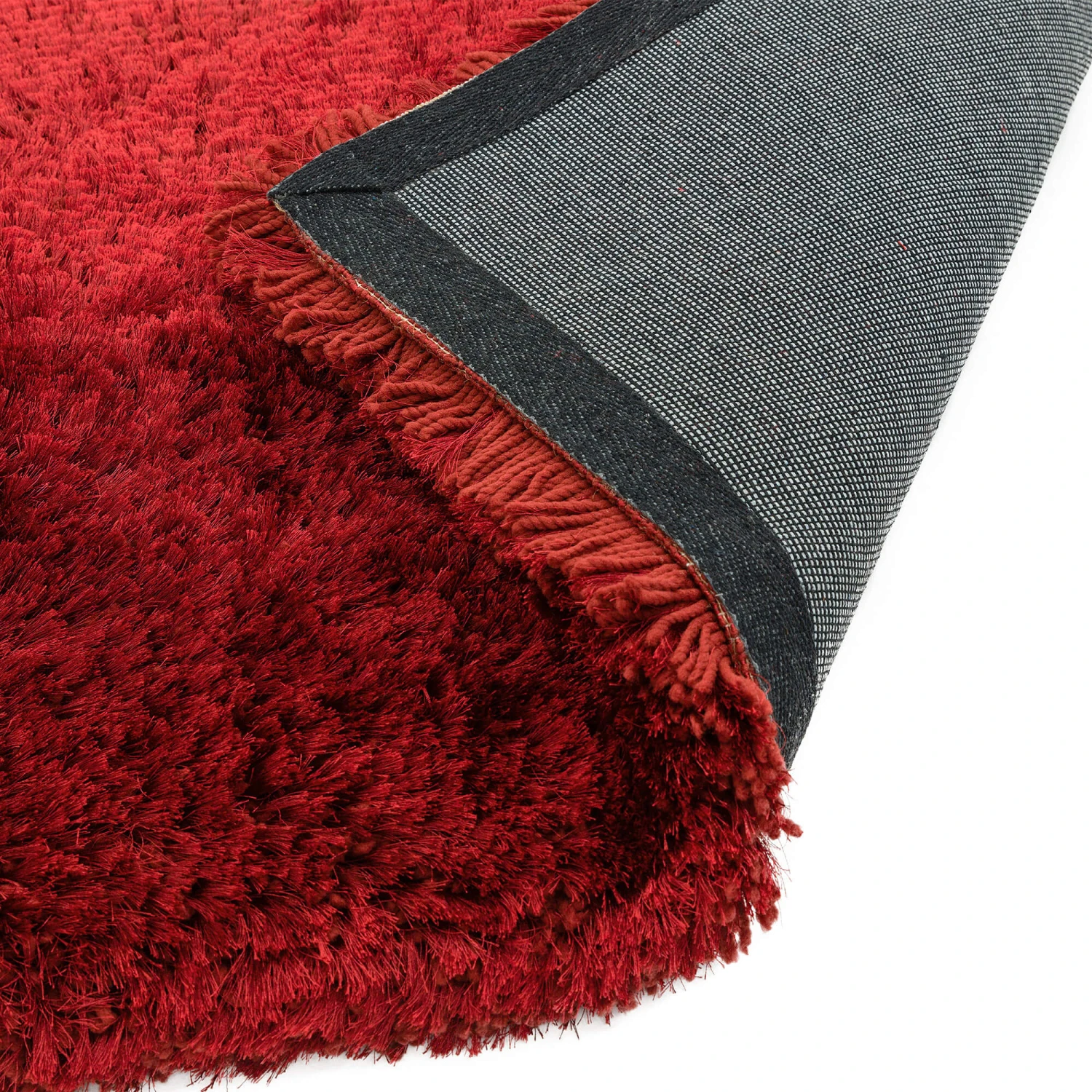 Plush Shaggy Red 140cm X 200cm Rug 4 Plush Shaggy Red 140cm X 200cm Rug - Image 4