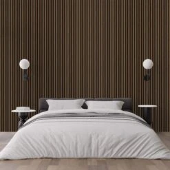 Walnut Acoustic Decorative Wall Slat Panel -Housing Units Furniture Store 6947024980df578aa981a1be3661898f