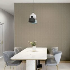 Symmetrical Chic Champagne & Silver Wallpaper