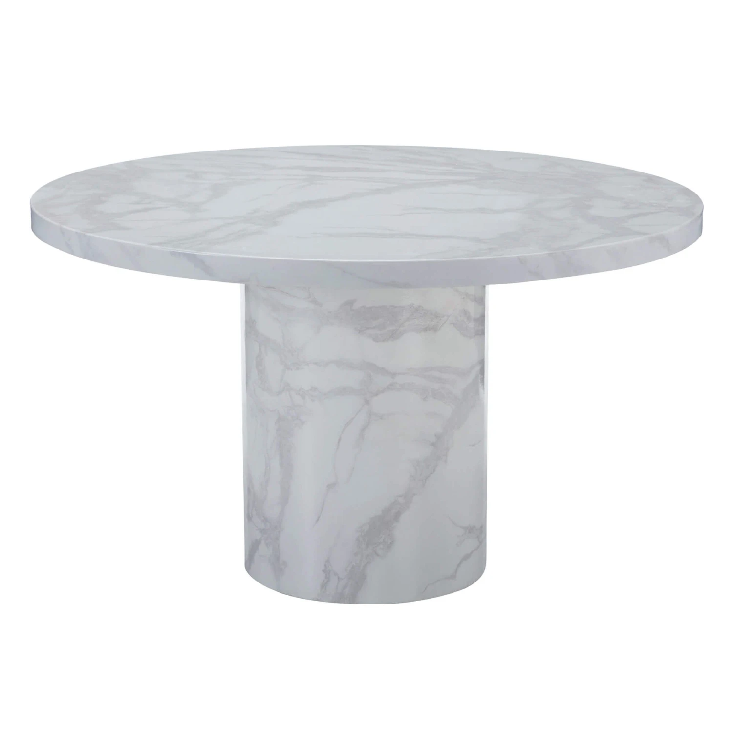 Savona Bone 130cm Round Marble Effect Dining Table & 4 Gabriel White Boucle Fabric Dining Chair 3 Savona Bone 130cm Round Marble Effect Dining Table & 4 Gabriel White Boucle Fabric Dining Chair - Image 3