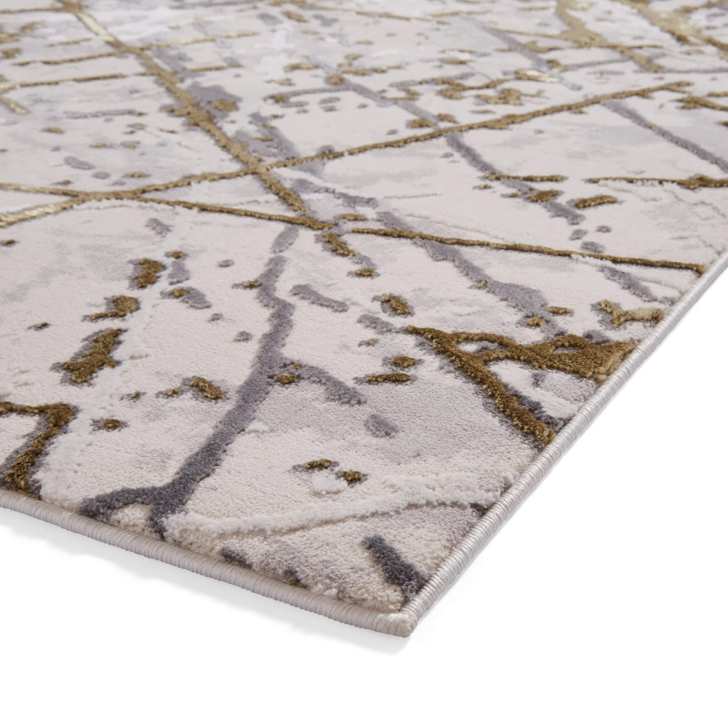 Artemis Abstract Grey & Gold 160x230cm Rug 7 Artemis Abstract Grey & Gold 160x230cm Rug - Image 7
