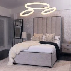 Eleanor Silver Fabric Upholstered Bed Frame Collection -Housing Units Furniture Store 6a3a379969f73bcf2bd62fb1e5e0cfab 1