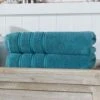 Christy Antalya Blue Cotton Bath Sheet