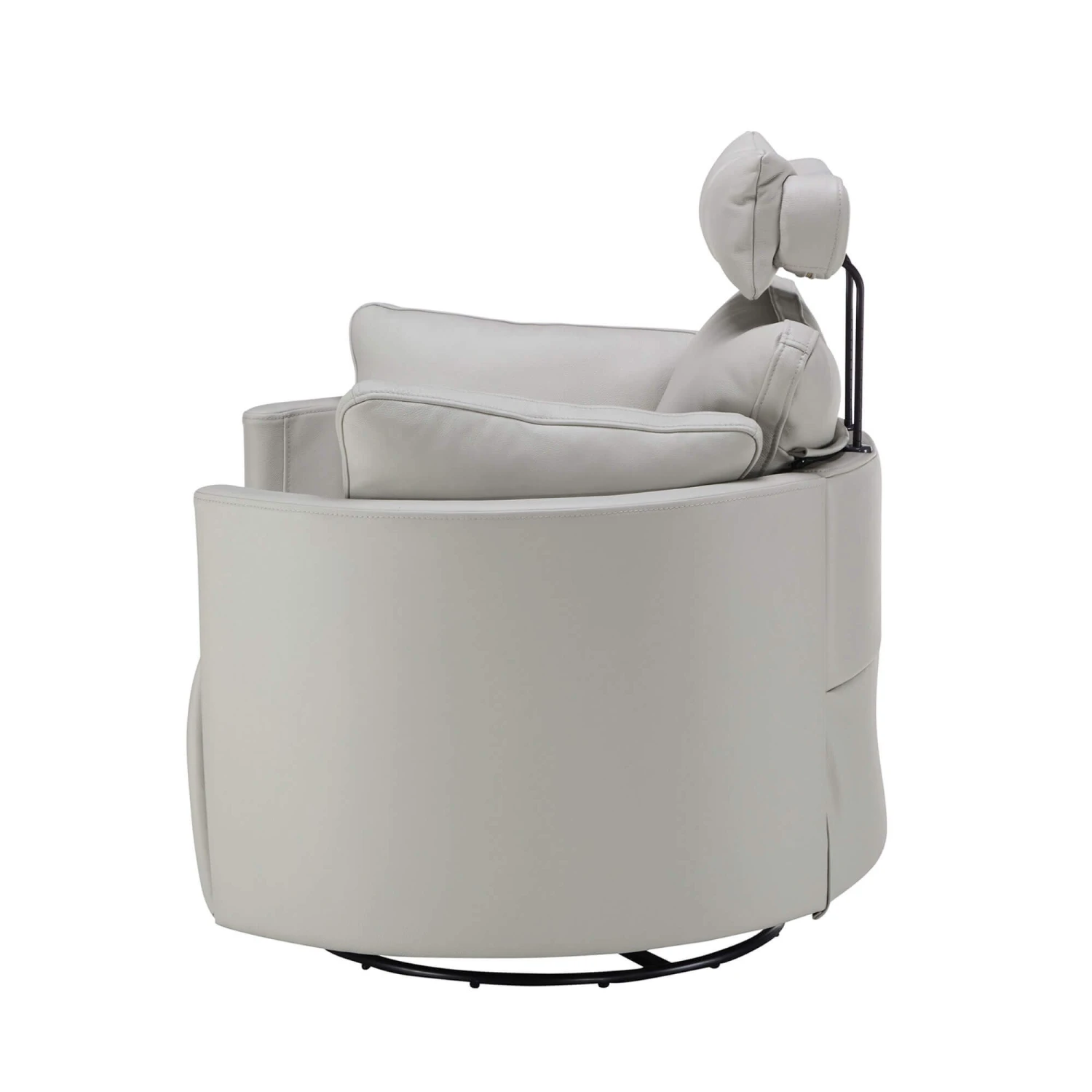 Fama Moonrise Grey Leather Relax Motor Recliner Armchair 4 Fama Moonrise Grey Leather Relax Motor Recliner Armchair - Image 4