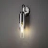 Chelsea Slim Black & Smoke Glass Fade Single Wall Light