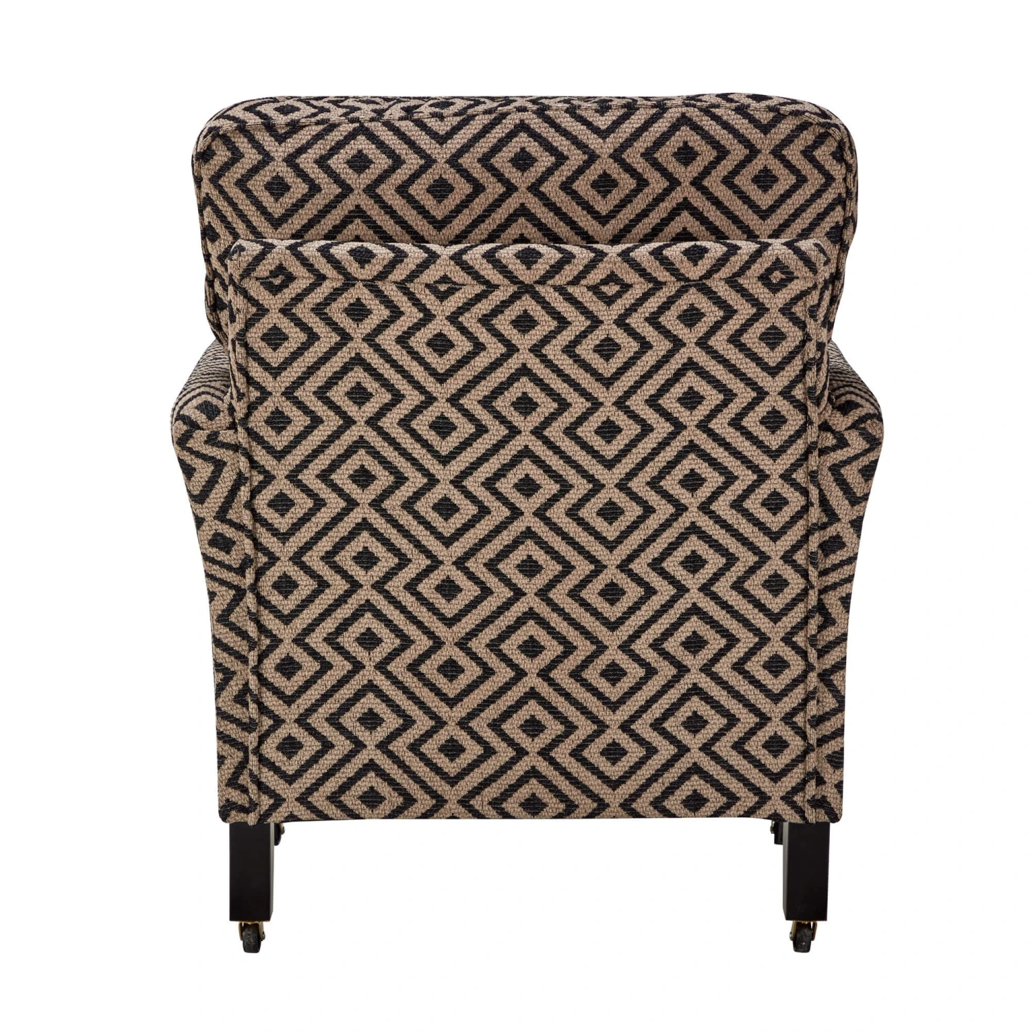 Lucinda Black & Natural Patterned Fabric Accent Armchair 4 Lucinda Black & Natural Patterned Fabric Accent Armchair - Image 4