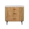 Rochelle Mango Wood & Marble 3 Drawer Chest