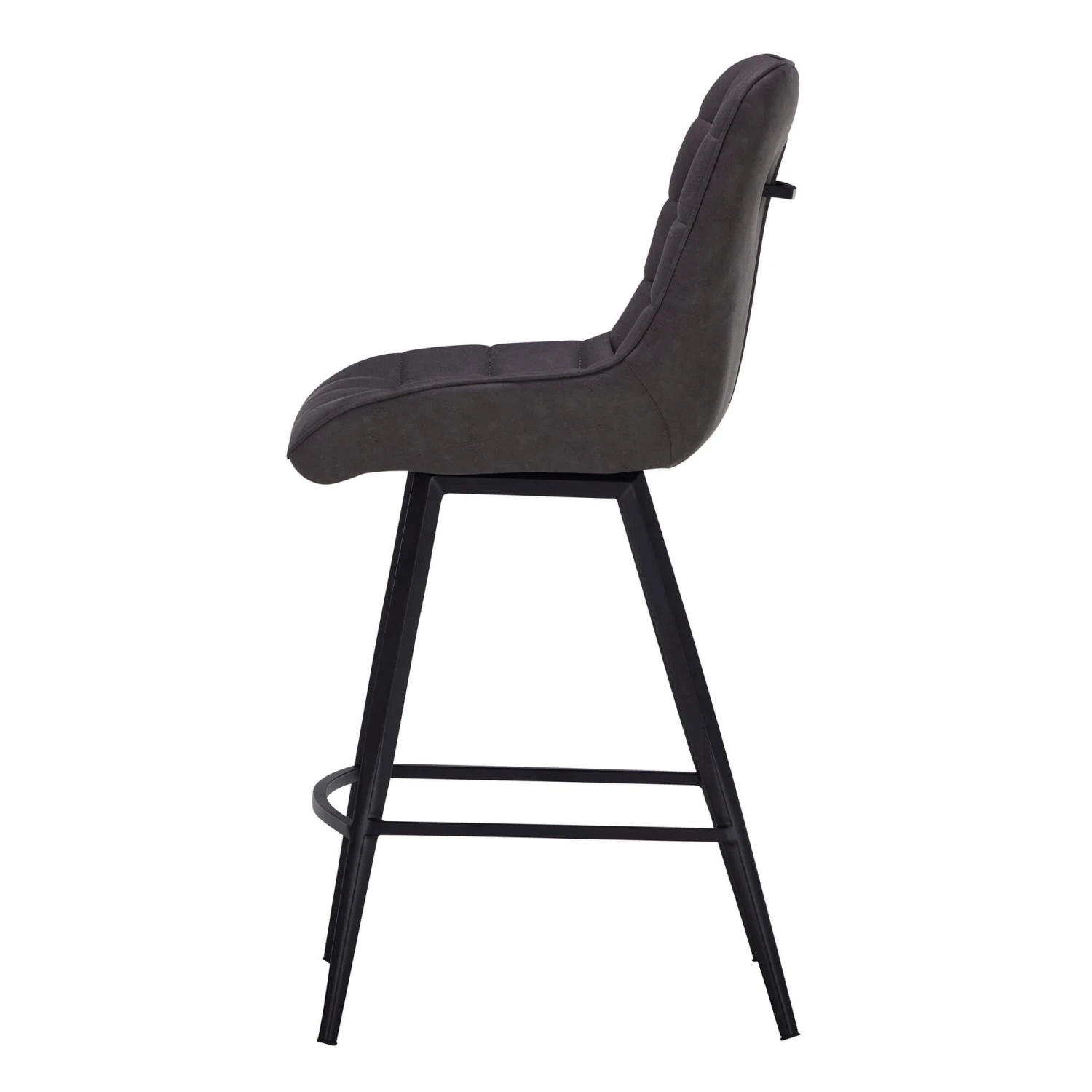 Moretti Grey Faux Leather Counter Bar Stool 3 Moretti Grey Faux Leather Counter Bar Stool - Image 3