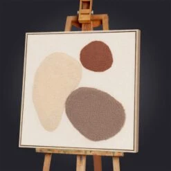 Mixed Spots Textured 60cm Cream Canvas