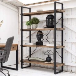 Malmo Reclaimed Timber Tall Bookcase