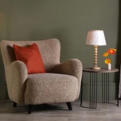 Spool Taupe Table Lamp Base