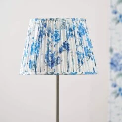 Designers Guild Kyoto Flower Cobalt Blue 16 Inch Pleated Shade