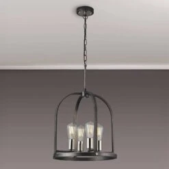 Lozan Pewter 4 Light Pendant