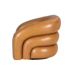 Glass House Arlo Brown Leather Swivel Chair -Housing Units Furniture Store 6fe23e0cf082668659b5b3c97a716f3d