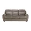 Mario Taupe Leather 3 Seater Sofa