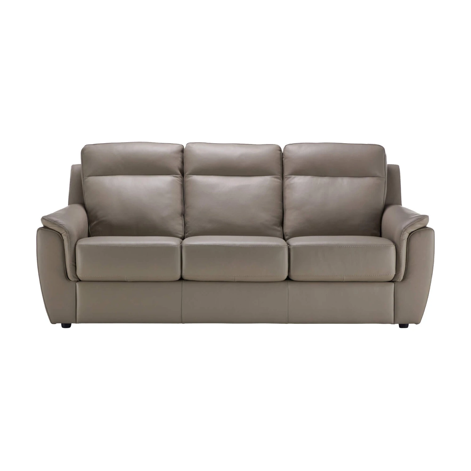 Mario Taupe Leather 3 Seater Sofa 1 Mario Taupe Leather 3 Seater Sofa