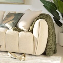 Koochikoo Sage Faux Rabbit Throw