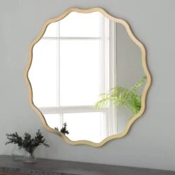 Swell Round Gold 60cm Mirror