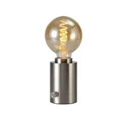 Delph Nickel Dimmable Table Lamp Base