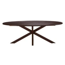 Hogarth Brown Oval Ash Wood Dining Table -Housing Units Furniture Store 709f67e5cd54b199930df619c580a45e