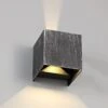 Escar Black & Silver Outdoor Wall Light