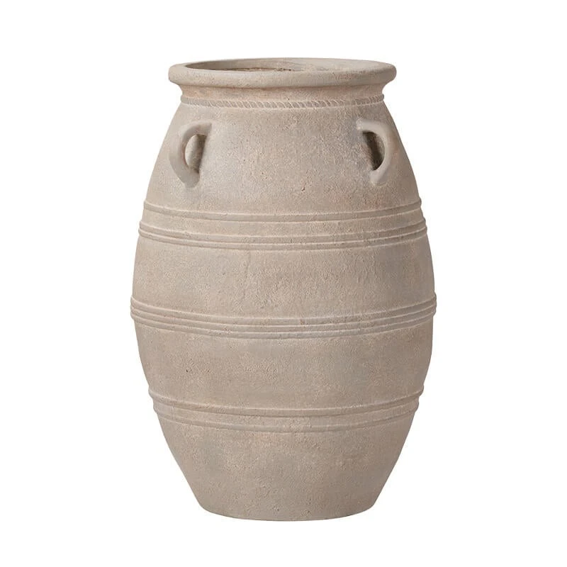 Large Cream Fibrestone Grey Wash Vase 2 Large Cream Fibrestone Grey Wash Vase - Image 2