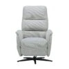 Caleri White Fabric Power Recliner Chair