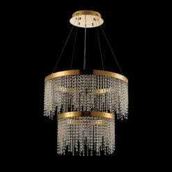 Rowen French Gold Crystal 2 Tier Pendant Light -Housing Units Furniture Store 7111355a3a1804b560e09d509db95d69 1