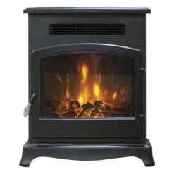 Elstow Matt Black Electric Stove -Housing Units Furniture Store 71325f56003dfda6f73324f07b1450f1