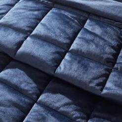 Catherine Lansfield Kingsley Matt Velvet Navy Quilted Bedspread -Housing Units Furniture Store 713c645e0b9bee317348808dc3509977